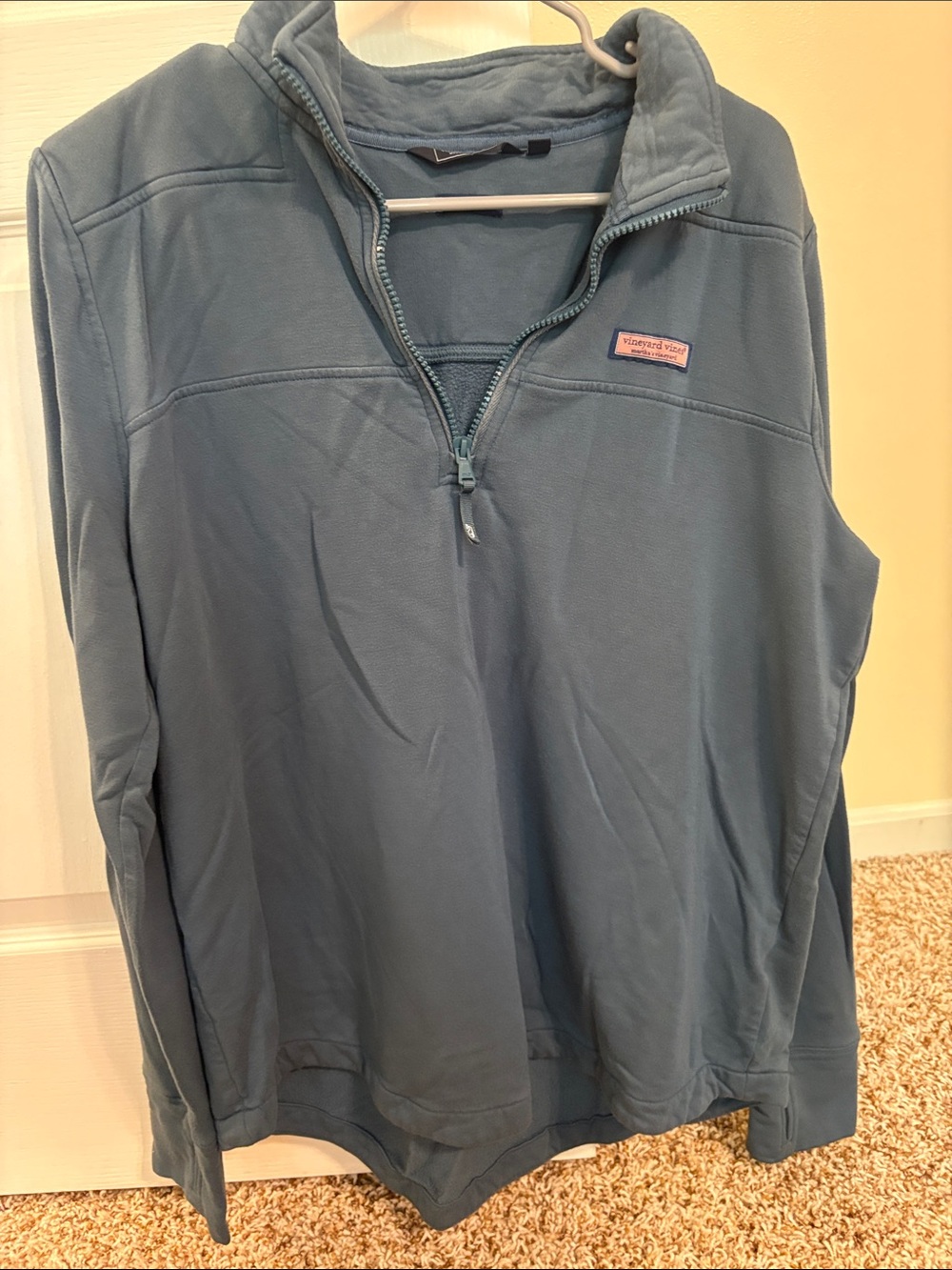 Vineyard Vines Women's Teal Quarter-Zip Pullover